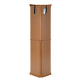 Corner Curio Cabinet With Lights, Adjustable Tempered Glass Shelves, Mirrored Back, Display Cabinet,Oak E26 Light Bulb Not Included Oak Mdf