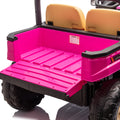 24V Xxxl Kids Ride On Utv W Parents Remote Control,Two Seater,Automatic Tipping Bucket,Rear Wheel Suspension,Slow Start,Portable Handle,Safety Belt,Led Light,Usb,Mp3,Bluetooth,Horn For Kids Aged 3 8. Pink 50 99 Lbs Polypropylene