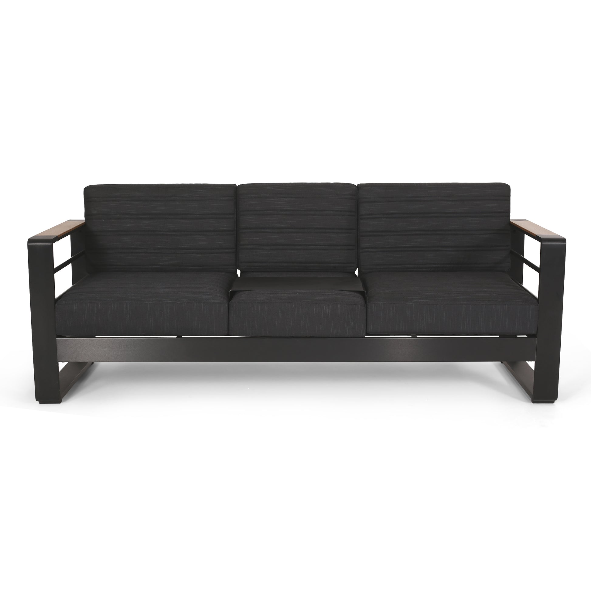 Giovanna 3 Seater Black Aluminium