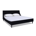 Aspen Vertical Tufted Headboard Platform Bed Set, King, Anthracite Black Velvet Box Spring Not Required King Anthracite Wood Foam Velvet Velvet