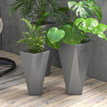 Outsunny Set Of 3 Tall Planters, 28.75