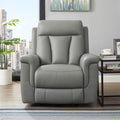 Rhapsody Power Zero Gravity Recliner Silver Grey Memory Foam Genuine Leather