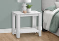 Accent Table, Side, End, Nightstand, Lamp, Living Room, Bedroom, White Laminate, Transitional White Particle Board