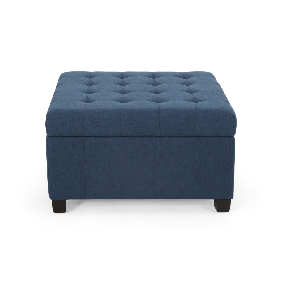 Isabella Ottoman Navy Blue Fabric