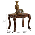 Cherry Oak Square End Table Brown Brown Primary Living Space Traditional Poplar Coffee & End Tables Square Wood Plastic