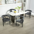 Coolmore Contemporary Designed Chenille Fabric Upholstered Accent Dining Chair Barrel Side Chairs Kitchen Armchair For Living Room Set Of 1 Gray Chenille Gray Primary Living Space Foam Chenille