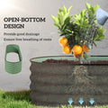 Outsunny 6.5' X 2' X 1.4' Galvanized Raised Garden Bed Kit, Outdoor Metal Elevated Planter Box With Safety Edging, Easy Diy Stock Tank For Growing Flowers, Herbs & Vegetables, Green Green Steel