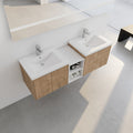 60 Inch Soft Close Doors Bathroom Vanity With Sink, A Small Storage Shelves, 24