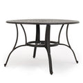 Outdoor Cast Aluminum Circular Dining Table, Bronze Bronze Aluminium