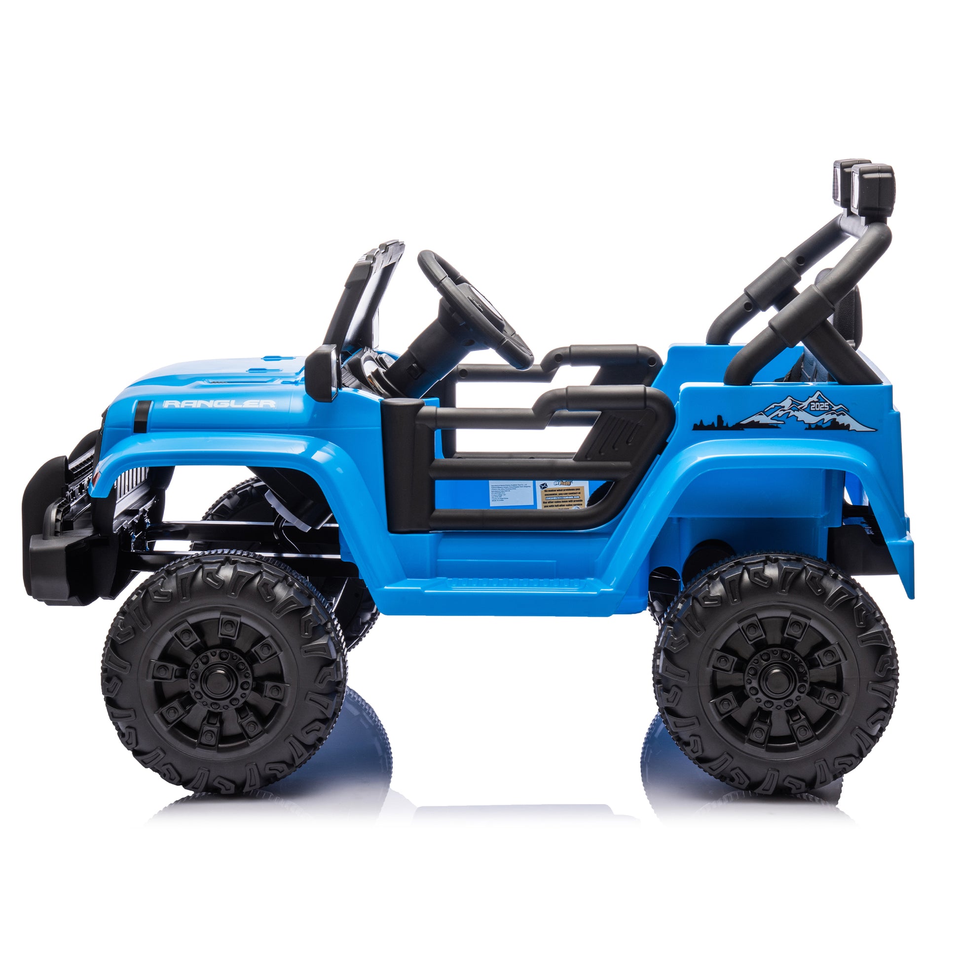 12V Kids Ride On Electric Car W Parents Control,Dual Drive, Four Wheel Suspension,With Music,Bluetooth,Mp3,Usb,With Headlights, Steering Wheel Quick Release,Slow Start For Kids Aged 3 4. Blue 50 99 Lbs Polypropylene