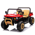 24V Xxxl Kids Ride On Utv W Parents Remote Control,Two Seater,Automatic Tipping Bucket,Rear Wheel Suspension,Slow Start,Portable Handle,Safety Belt,Led Light,Usb,Mp3,Bluetooth,Horn For Kids Aged 3 8. Red 50 99 Lbs Polypropylene