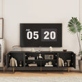 Black Modern Tv Stand Fluted 68