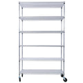 6 Tier 6000Lbs Capacity Nsf Metal Shelf Wire Shelving Unit, Heavy Duty Adjustable Storage Rack With Wheels & Shelf Liners For Commercial Grade Utility Steel Storage Rack, Chrome 84