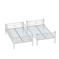 Bunk Bed Twin Over Twin Size With Ladder And High Guardrail, Able To Split, Metal Bunk Bed, Storage Space, Noise Free,Grey Silver Box Spring Not Required Twin Grey Silver Metal Metal