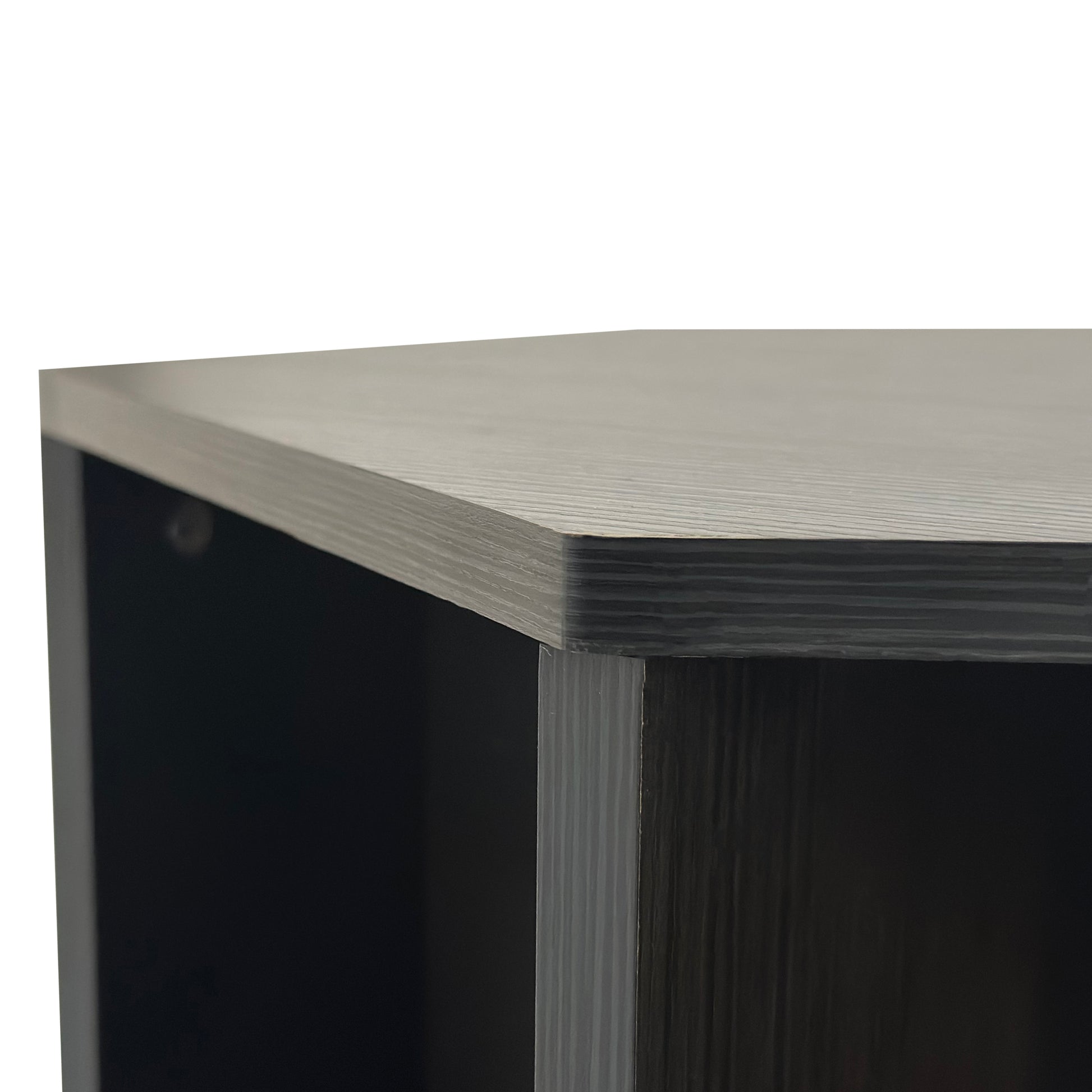 23.62'' Hexagonal Coffee Table Side Table Nightstand Burmese Sumac Black Brown Mdf