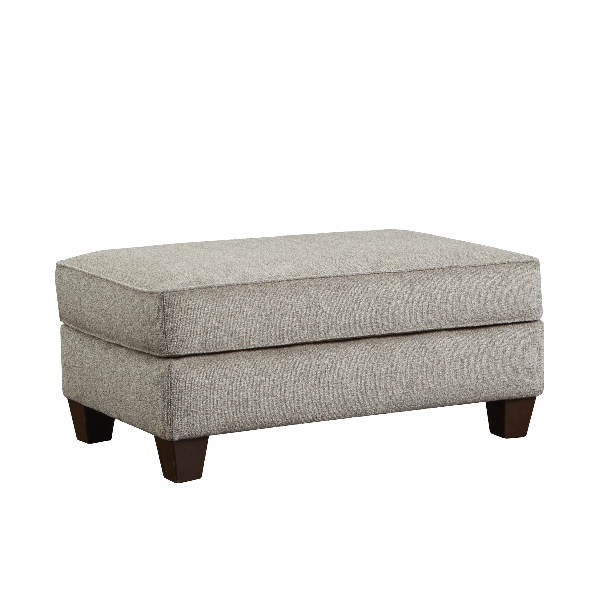 Camero Platinum Fabric Cocktail Ottoman Gray Espresso Polyester Wood Primary Living Space Backless Geometric Rectangle Armless Polyester