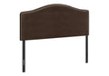 Bed, Headboard Only, Full Size, Bedroom, Upholstered, Brown Leather Look, Transitional Brown Foam Faux Leather