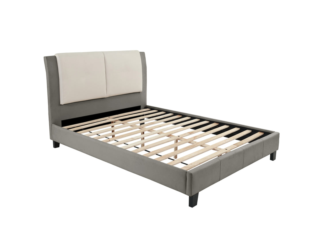 Cal King Bed In White & Grey California King White Gray Leather