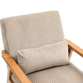 Leisure Chair With Solid Wood Armrest And Feet, Leisure Chair, Wood Frame, Velvet, Solid Rubber Wood Legs, Mid Century Modern Accent Chair, For Living Room Bedroom Studio Chair,Two Packs Camel Corduroy