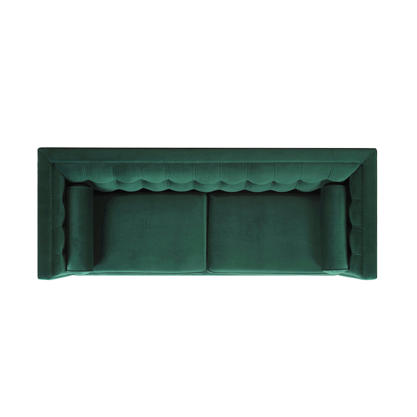 Jack 84" Modern Tuxedo Tufted Sofa, Evergreen Velvet Green Foam Velvet 3 Seat