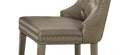 Kacela Champagne Synthetic Leather & Champagne Finish Side Chair Set Of 2 Champagne Synthetic Wood