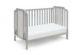 Brees Island 3 In 1 Convertible Crib Gray Graystone Grey Wood