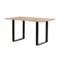 Dining Table, Black Natural, 31D X 55W X 30H In Natural Black Wood