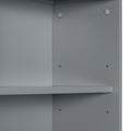 Gray Tall Storage Cabinet With 3 Drawers And Adjustable Shelves For Bathroom, Study, Office And Interior, Mdf Board With Painted Finish Gray Mdf