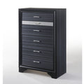 Naima Black Finish Chest Black Synthetic Wood