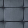 Grey And Sandy Grey Rectangle Ottoman Grey Velvet Primary Living Space Solid Grey Rectangle Fabric Metal