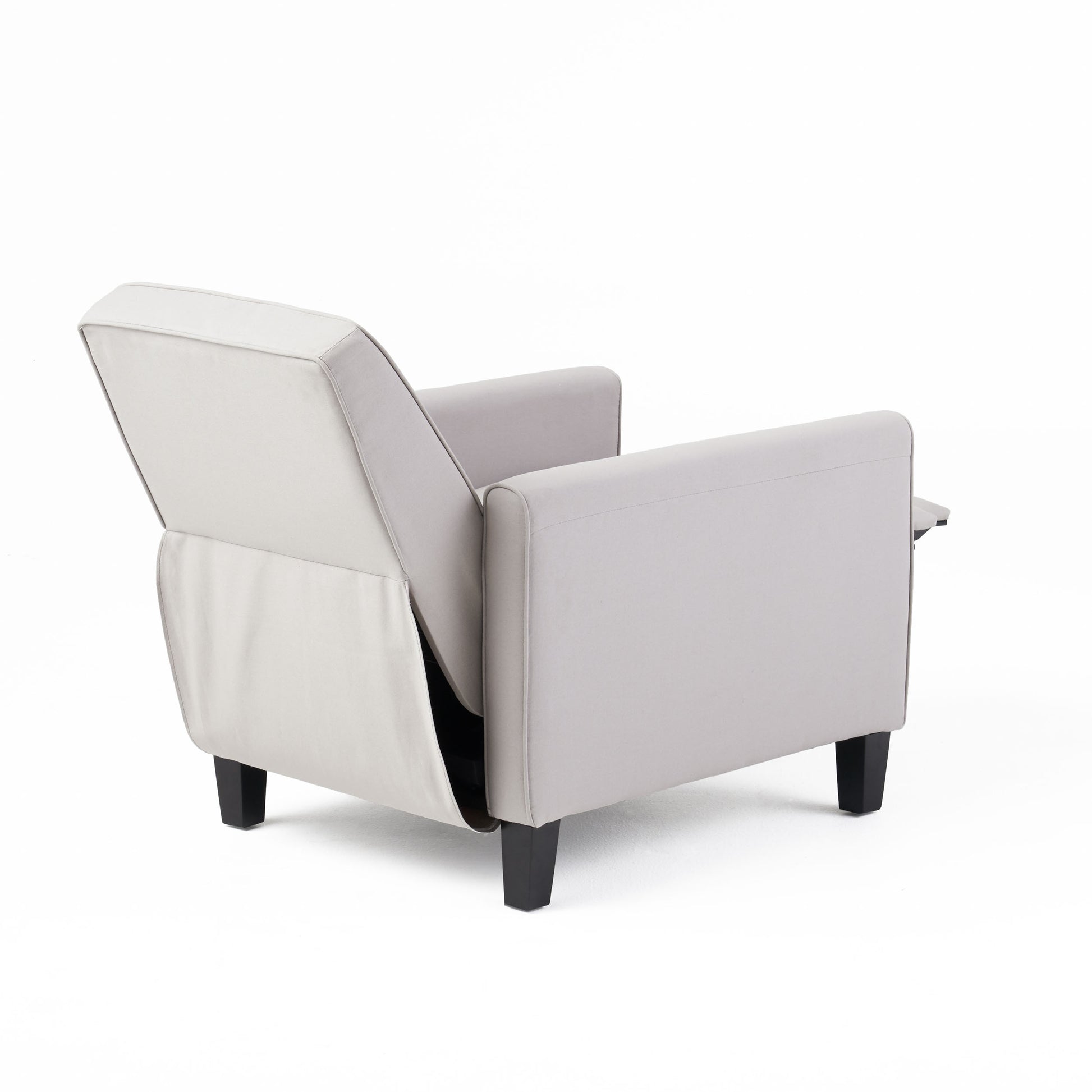 Grey Linen Push Back Chair For Elegant Home D Cor Grey Fabric