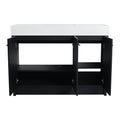 48 Inch Freestanding Bathroom Vanity With Resin Sink, With Soft Closing Door, Kd Package Black Chestnut Bathroom Modern Plywood