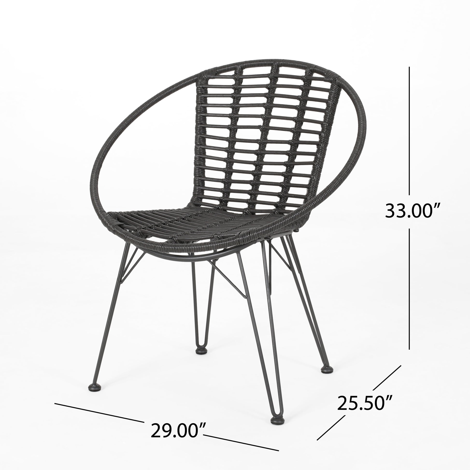 Highland Chair Set Of 2 Grey Rattan