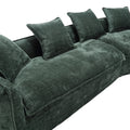Modular Sectional Sofa, U Shaped Couch With Sofa For Five & Pillows, Modern Minimalist Chenille Fabric Large Comfy Cloud Sofas, Living Room Furniture Sets Emerald Chenille 5 Seat