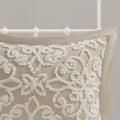 3 Piece Tufted Cotton Bedspread Set Taupe King Cal King Taupe Cotton