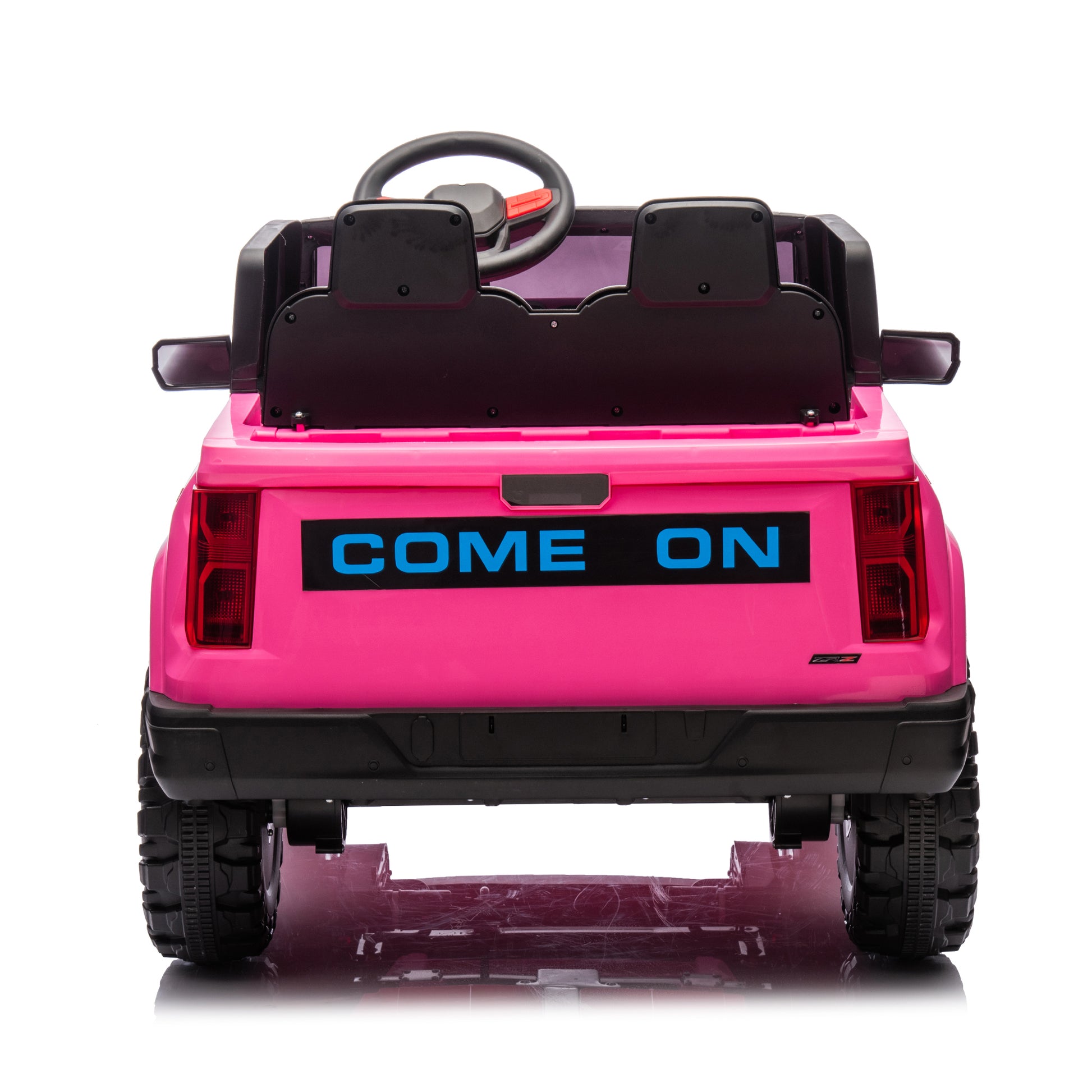 24V10A Two Seater Kids Ride On Electric Pickup, Kids Ride On Toy W Parents Remote Control,4Wd 800W Motors,Two Safety Belts,High Gate Safety Design,Usb,Bluetooth, Speed 2.49 3.73Mph For Kids Aged 3 . Rose Red 50 99 Lbs Polypropylene