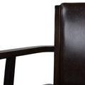 Williams 31In Swivel Bar Stool With Armrests, Vintage Brown Faux Leather Brown Foam Faux Leather