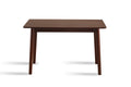 47 Inch Dining Table Walnut Color Solid Wood Kitchen Table Dining Table Suitable For Small Space Kitchenette Table Modern Home Furniture Natural Rubber Wood