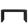 Convenience Concepts Wood Console Table Desk With Real Wood Beads Decoration Antique Black,Black,Wood Distressed Finish Desk Top Primary Living Space Farmhouse,Industrial,Modern Fir Rectangular Powder Coated Console Tables Rectangular Engineered