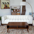 Hazel Solid Wood Walnut Brown Coffee Table Brown Solid Wood