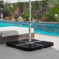 Outsunny Outdoor Universal Cross Brace Stand For Small Offset Umbrella Or Large Market Umbrella, Cross Umbrella Base For Patio Umbrella, White White Steel