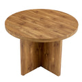 Round Dining Table For 4 6, 42 Inch Modern Kitchen Table Small Dinner Table Mdf Kitchen Dinning Table For Cafe Restaurant Wine Bar Home Office Conference Brown Farmhouse,Mid Century Modern,Modern Round Mdf