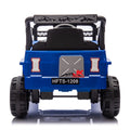 12V Kids Ride On Electric Truck Car W Parents Control,2Wd,Four Wheel Suspension,Early Education Function,Adjustable Volume,Usb,Mp3,Bluetooth,Microphone Jack,Power Display,Led Lights For Kids Aged 3. Blue Polypropylene