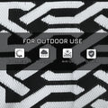 Outsunny Reversible Outdoor Rug, 9' X 18' Waterproof Plastic Straw Floor Mat, Portable Rv Camping Carpet With Carry Bag, Large Floor Mat For Backyard, Deck, Picnic, Beach, Black & White Chain Multicolor Polypropylene