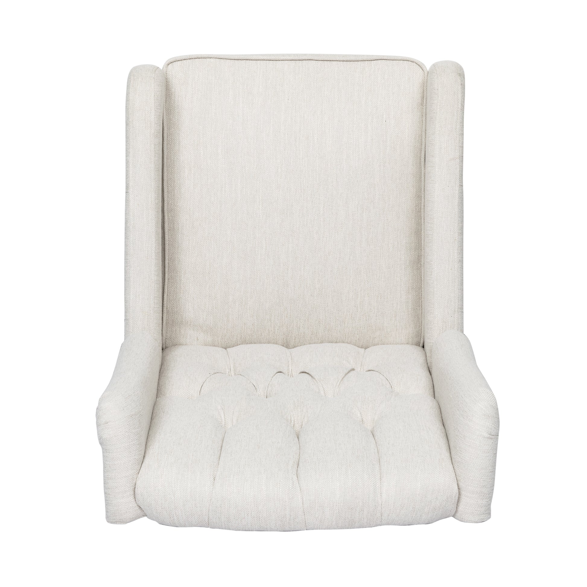 Classic Design, Manual Recliner Chair With 360 Degree Swivel Beige Fabric