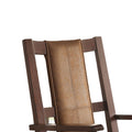 Butsea Wooden Rocking Chair, Brown Brown Fabric