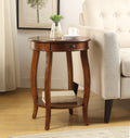 Alysa Walnut Finish Accent Table Walnut Synthetic Wood