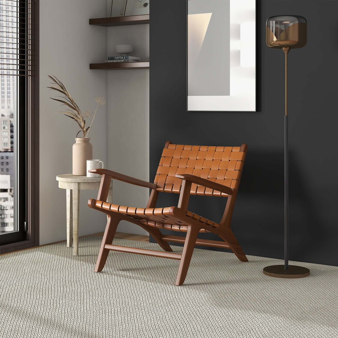 Melody Black Strap Leather Teak Wood Lounge Chair Antique Brown,Brown,Natural,Rustic Brown Teak Genuine Leather,Wood
