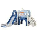 9 1 Toddler Slide Set,Kids Slide For Toddlers Ages 1 , Basketball Hoop, Tunnel And Storage Space, Pirate Themed Slide Indoor& Outdoor Blue 100 149 Lbs Cute 1 To 2 Years Hdpe Indoor & Outdoor Use