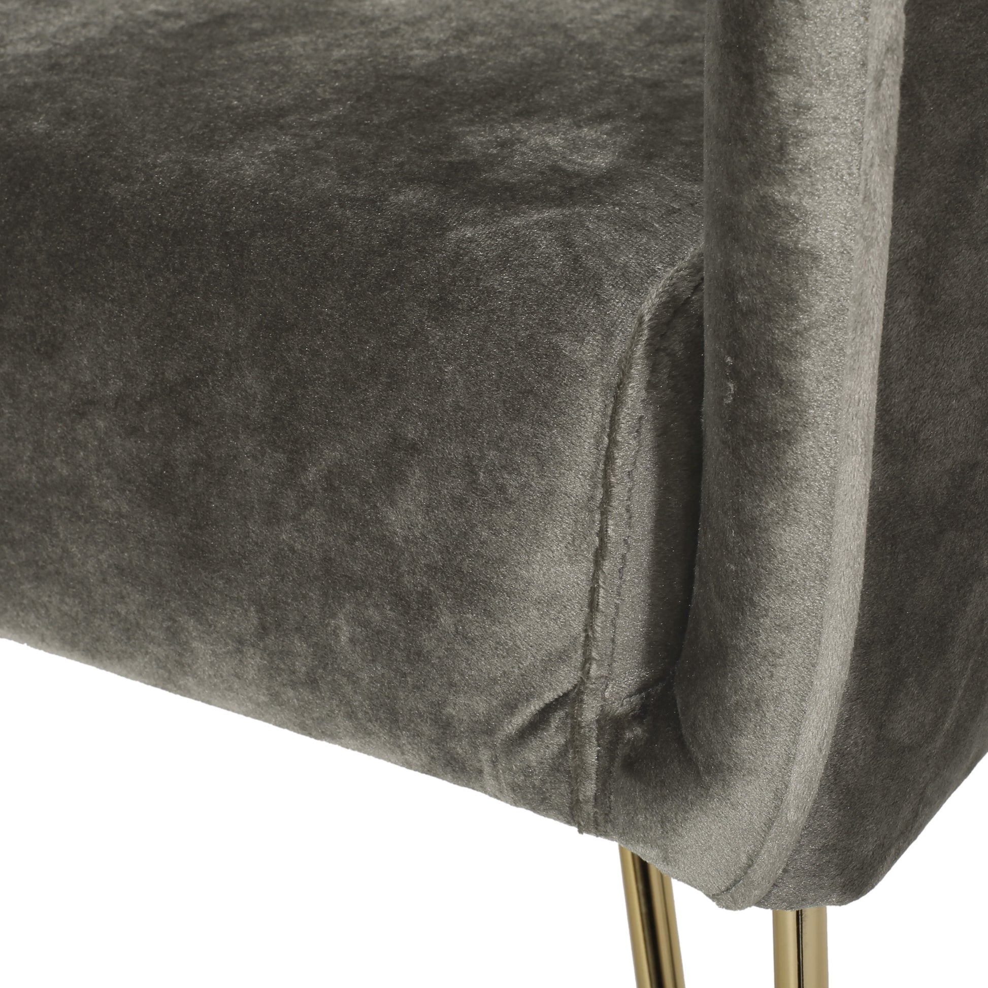 Lounge Arm Chair Grey Velvet